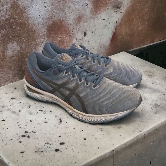 Asics Mens Gel Nimbus 22 1011A680 Blue Copper Running Shoes Sneakers Size 12.5 - Picture 2 of 13